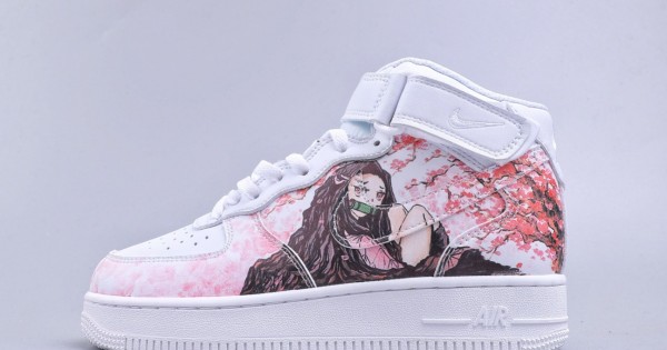 white and pink high top air force 1